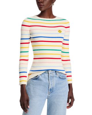 Joshua Sanders - Striped Ribbed Crewneck Sweater