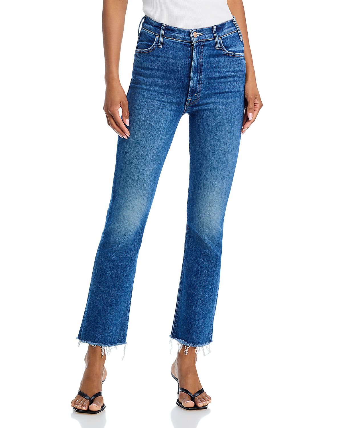 Mother The Hustler Fray Ankle Jeans
