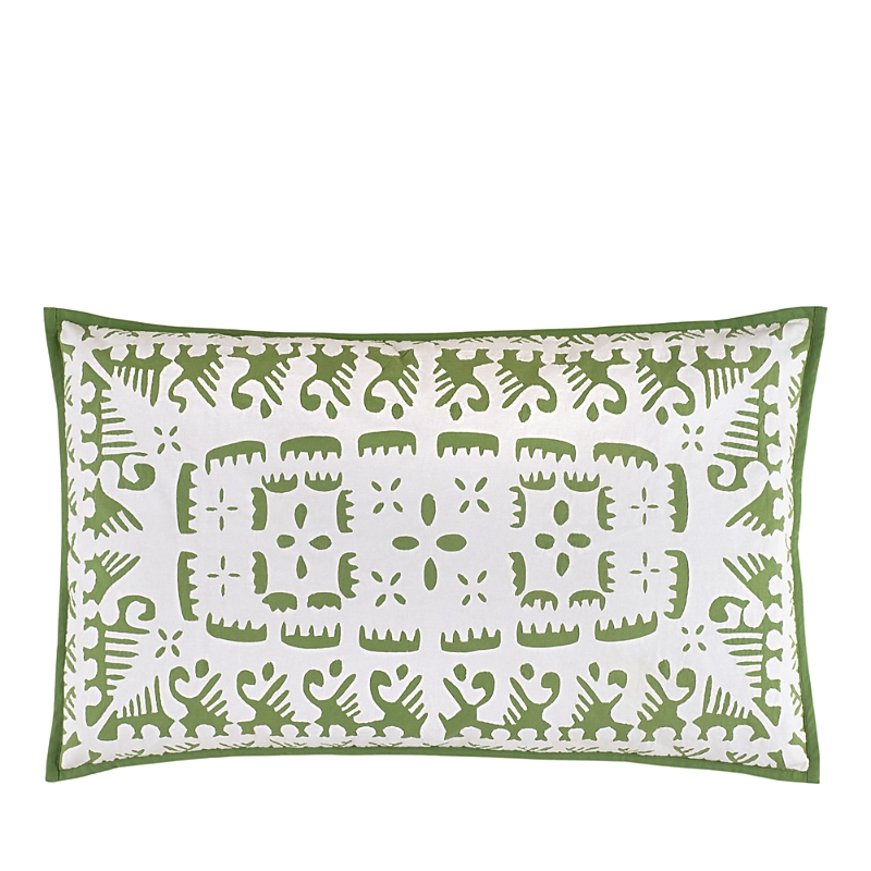 Annie Selke Knight Wood Cutwork King Sham In Olive