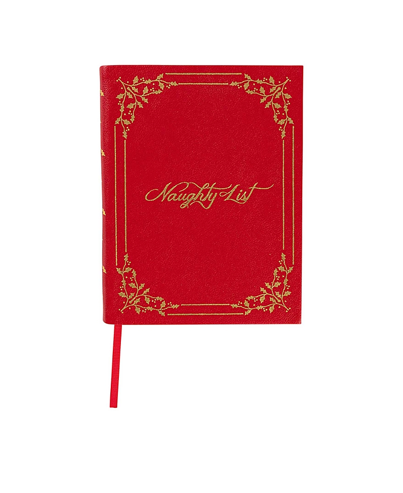 Juliska Naughty Or Nice Embossed Journal In Red