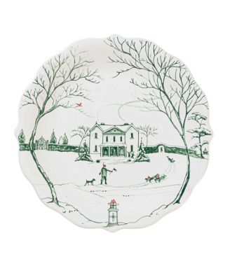 Country Estate Winter Frolic Party Plate Assorted Set of 4