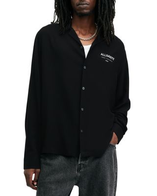 ALLSAINTS - Underground Regular Fit Graphic Logo Button Front Shirt