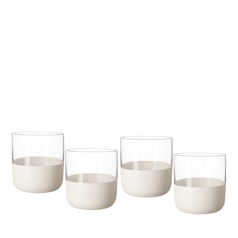 Villeroy & Boch Rock Blanc Shot Glasses, Set Of 4 In Clear