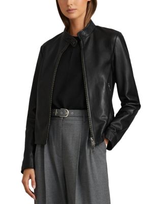 REISS - Darby Leather Biker Jacket