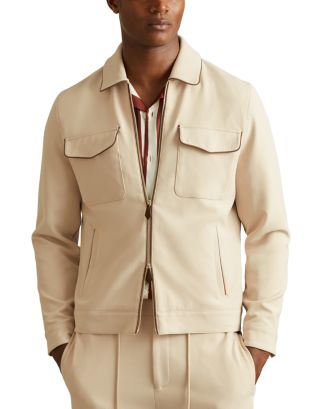 ジャケット・アウター ROY  WAIST SHAPE ASSORT BUTTON COAT REISS Roy Regular Fit Zip Front Shirt Jacket | Bloomingdale's