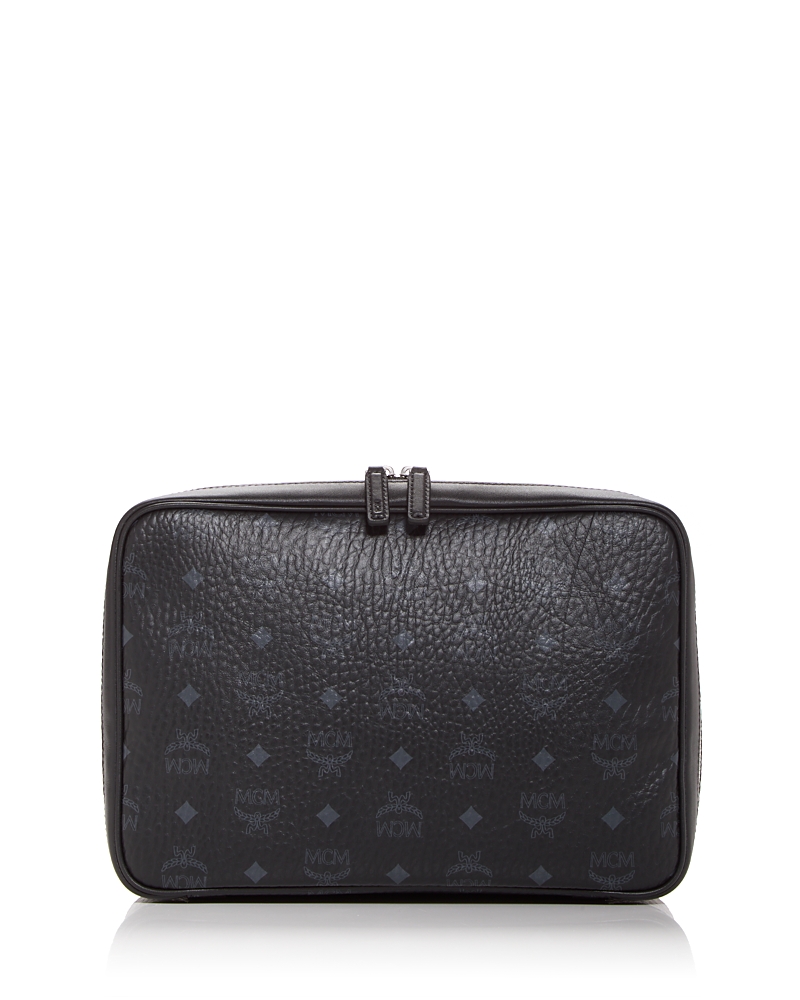Mcm Ottomar Travel Case In Visetos In Black