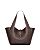 Marron Fonce Grained Leather/Gold