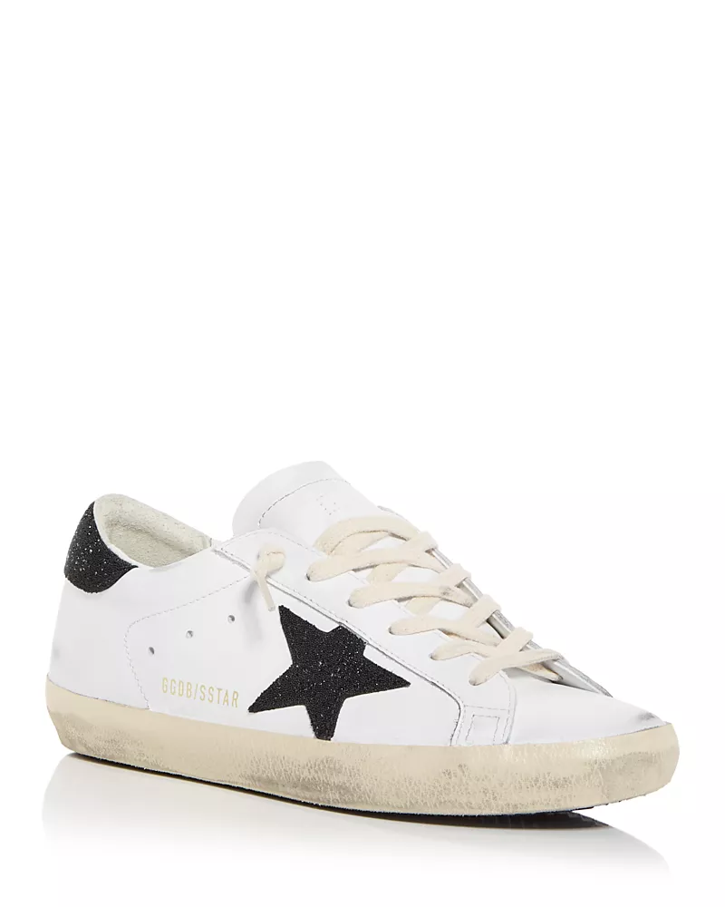 Golden Goose Unisex Super-Star Swarovski Low Top Sneakers