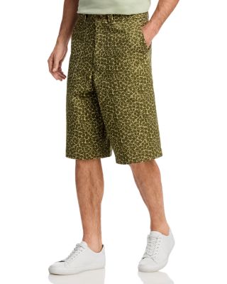 Maison Kitsune Workwear Bermuda Print Shorts