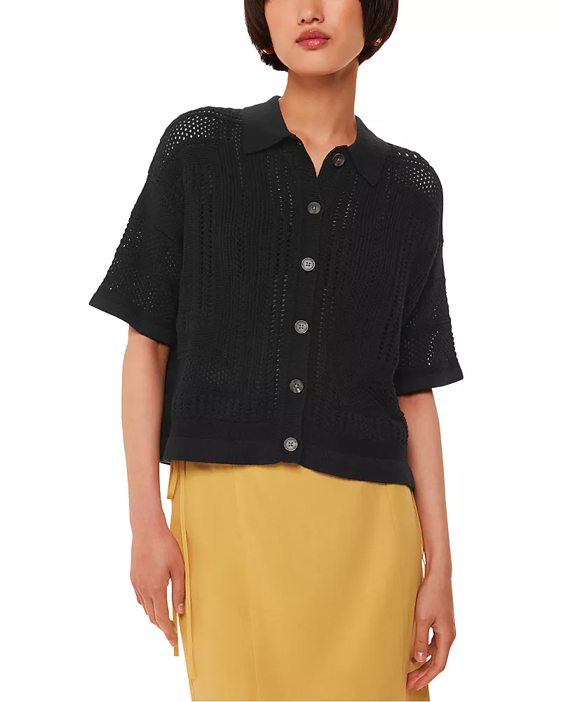 Whistles Crochet Knit Shirt
