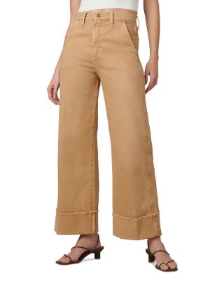 Joe's Jeans - The Trixie High Rise Wide Leg Cuffed Trouser Jeans in Doe