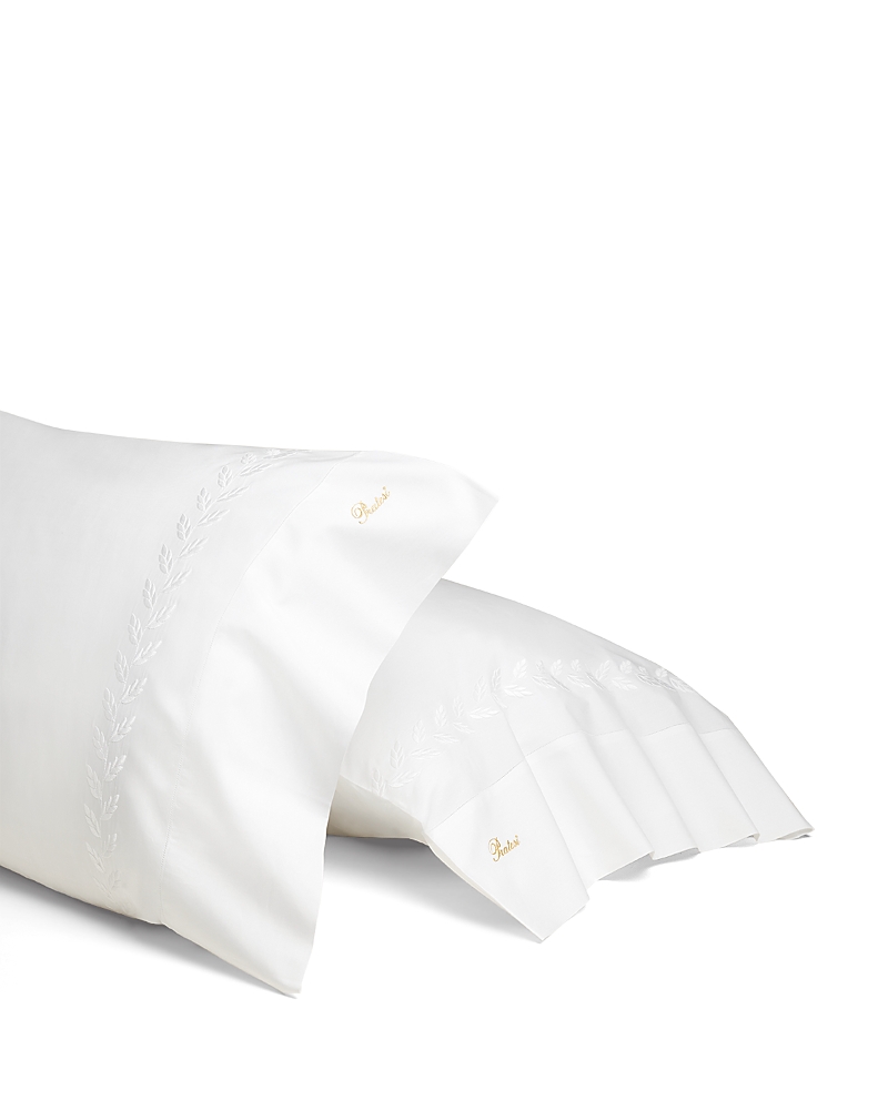 Pratesi Federico King Pillowcase, Set Of 2 In White/white