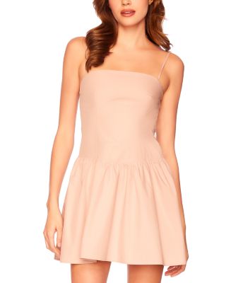 Poplin Straight Neck Dress