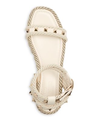 Women's Rockstud Espadrille Wedge Sandals