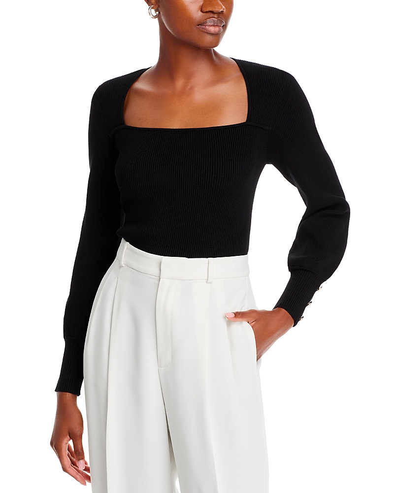 ELIE TAHARI THE NAIMA SQUARE NECK TOP - EXCLUSIVE