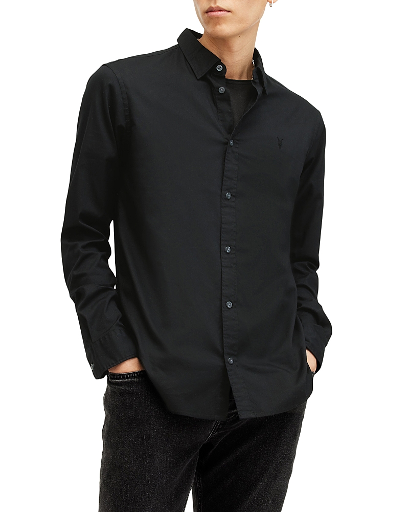 Allsaints Hawthorne Shirt In Black