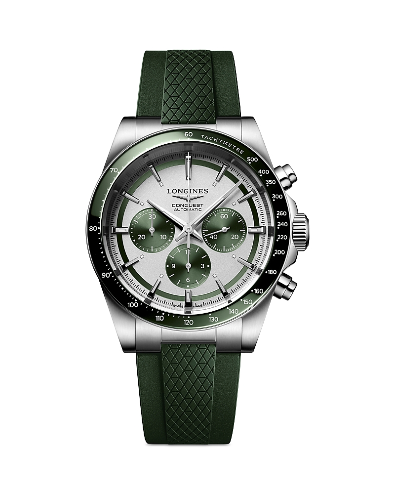Longines Conquest Silver Chronograph, 42mm