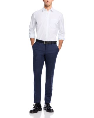 Melange Stretch Flannel Slim Fit Trousers