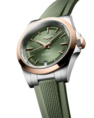 Conquest Sunray Green Watch, 34mm