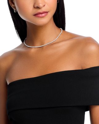 Certified Diamond Tennis Necklace in 14K White Gold, 10.0 tcw