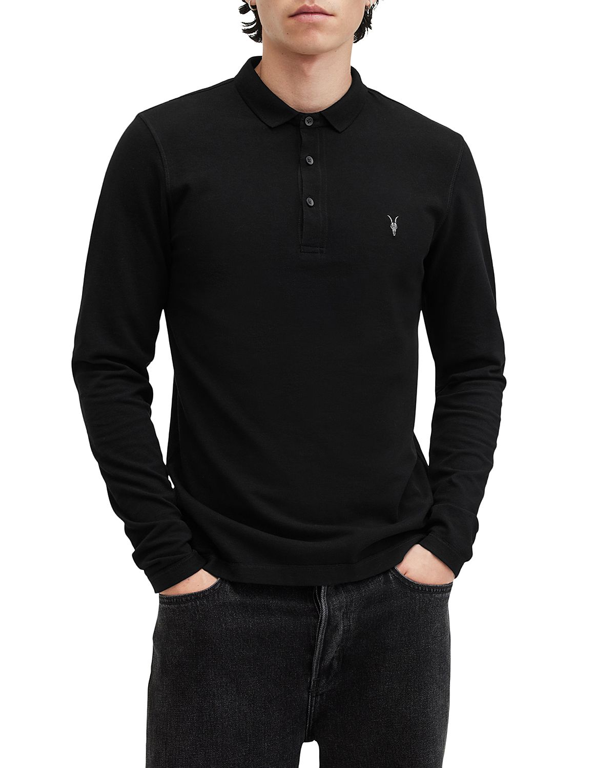 Allsaints Reform Cotton Slim Fit Polo Shirt