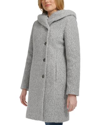 Cole Haan - Hooded Boucl&eacute; Coat