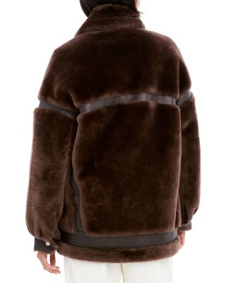 Sean Geniune Shearling &amp; Leather Coat