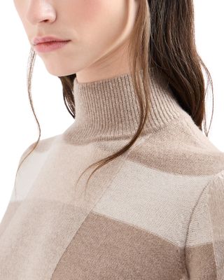 Turtleneck Checkered Sweater