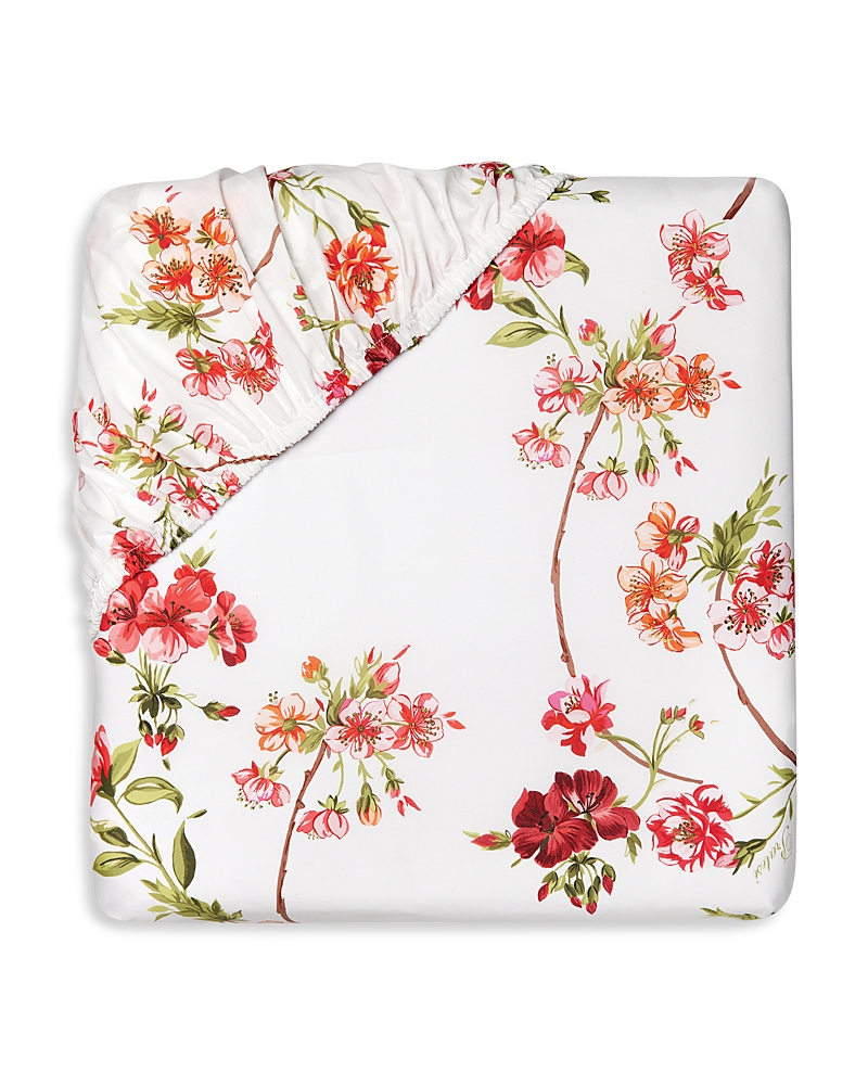 Pratesi Fresia Fitted Sheet, California King In Scarlet