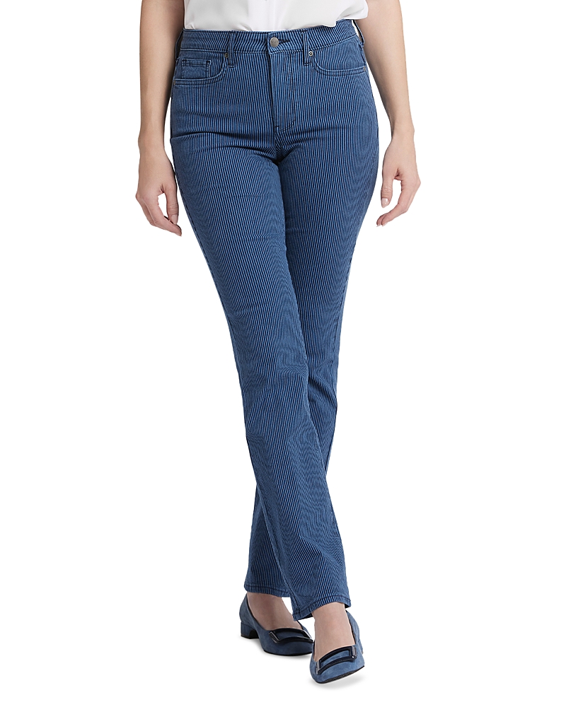 NYDJ BILLIE HIGH RISE MINI BOOTCUT JEANS IN ICY STRIPE
