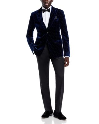 Slim Fit Peak Lapel Velvet Jacket - Exclusive