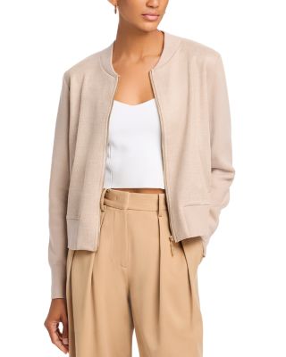 2022 セオリー ブルゾン LZIP BOMBER CRUSHED SATIN Sioni Zip Front Bomber Jacket | Bloomingdale's