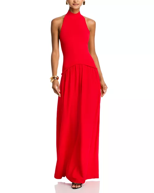 the soglio halter maxi dress