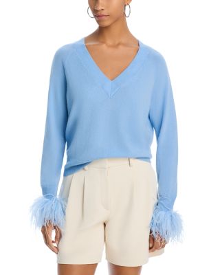 MILLY - Wool Blend V Neck Sweater