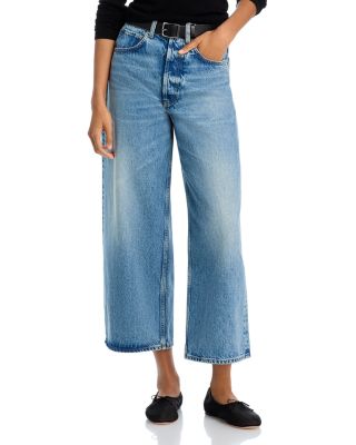 Anine Bing - Rick High Rise Ankle Wide Leg Jeans in Alto Blue