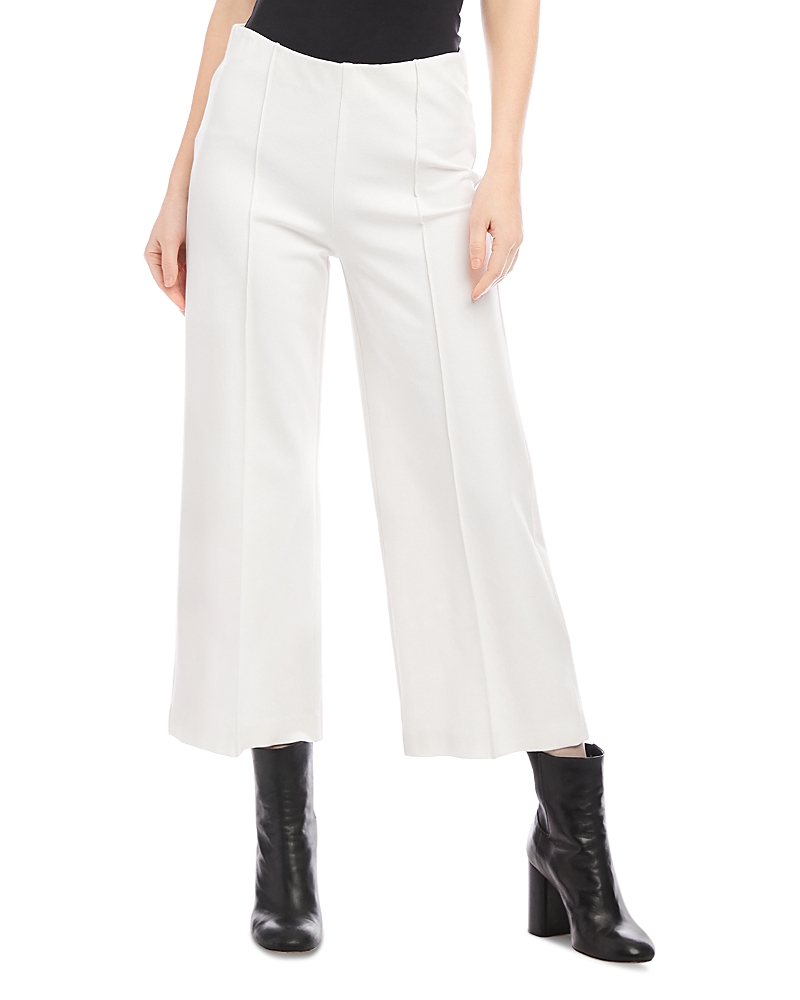 Karen Kane Crop Wide Leg Pants In Off White
