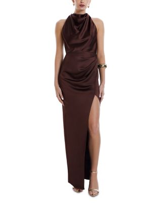 BCBGMAXAZRIA - Back Twist Halter Gown