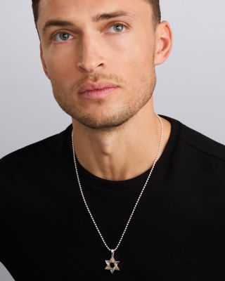 Men's 18K Yellow Gold & Sterling Silver Anthem Star of David Amulet Pendant