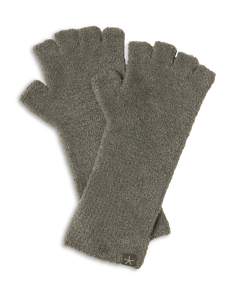 Barefoot Dreams Cozychic Lite Fingerless Gloves In Olive Branch