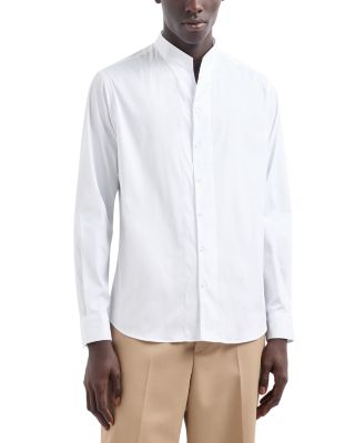 Emporio Armani - Cotton Stretch Regular Fit Guru Collar Dress Shirt