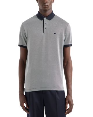 Emporio Armani - Two Tone Micro Design Polo Shirt