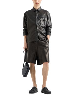 Leather Shirt Jacket