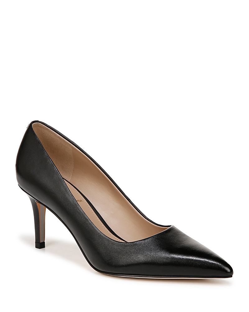 Sam Edelman Vienna Pointed Toe Pump In Black Leather