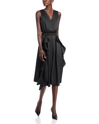 Karl Lagerfeld Paris Ruffled Sleeveless Midi Dress
