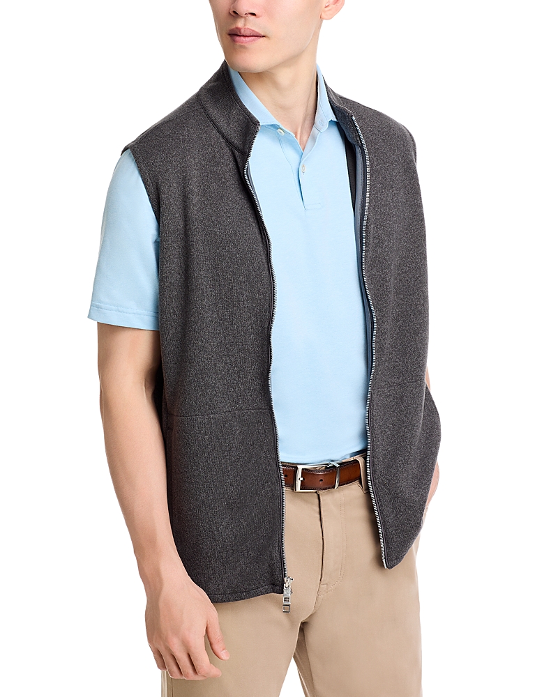 Peter Millar Men's Crown Fleece Sweater Vest In Iron