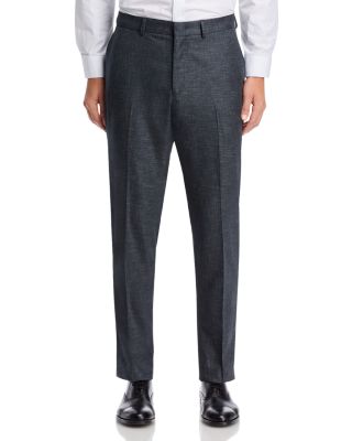 Melange Solid Slim Fit Suit Pants