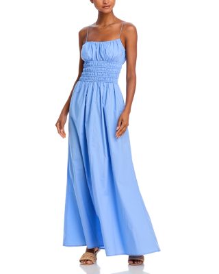 chinese dress ladies Faithfull The Brand Sleeveless Maxi Dress 10 Green Halter Cotton Check Summer