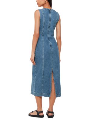 Sleeveless Denim Midi Dress