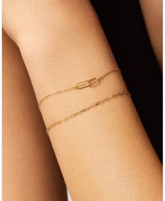 Gold Bracelet Set - Gold Link Bracelet Set
