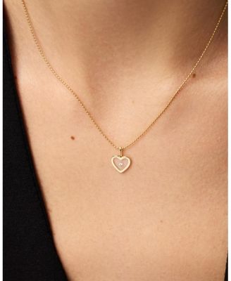  10k Heart Floating Lab Grown Diamond Necklace